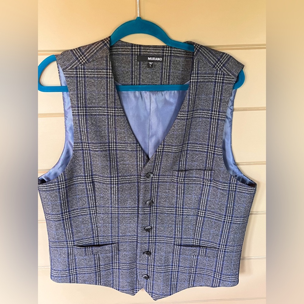 Murano Gray and Blue Vests for Formal Occasions